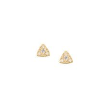Σκουλαρίκια καρφωτά σε κίτρινο χρυσό με ζιργκόν (E128 - ΡΧ677)